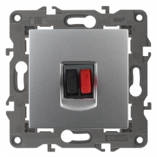 14-3111-03 Электроустановка ЭРА Розетка аудио, IP20, Эра Elegance, алюминий | Б0034322 | ЭРА