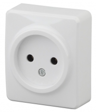 11-2201-01 Электроустановка ЭРА Розетка 2P, 16A-250В, IP20, ОУ, Эра Эксперт, белый | Б0031551 | ЭРА