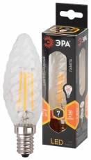 Лампа светодиодная F-LED BTW-7W-827-E14 Лампы СВЕТОДИОДНЫЕ F-LED ЭРА (филамент, свеча витая, 7Вт, тепл, E14) | Б0027960 | ЭРА