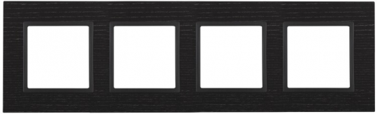 14-5304-05 Электроустановка ЭРА Рамка на 4 поста, дерево, Эра Elegance, чёрн.дерево+антр | Б0034583 | ЭРА
