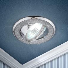 Светильник точечный встраиваемый под лампу DK18 50Вт MR16 хром/серебряный | C0043759 | ЭРА