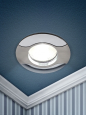 Светильник точечный встраиваемый под лампу KL18 50Вт MR16 сатин никель/хром литой | C0043698 | ЭРА