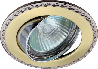 Светильник встраиваемый литой под лампу KL23 А G/CH поворотный 