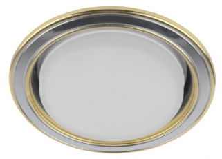 Светильник точечный встраиваемый под лампу KL35 13Вт GX53 сатин никель/золото | Б0017631 | ЭРА