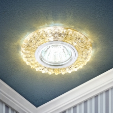 Светильник точечный встраиваемый DK LD2 MR16 3Вт GU5.3 коричневый c белой подсветкой | Б0019201 | ЭРА