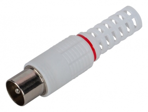 Разъем R-TV04 штекер TV без пайки цвет белый | Б0048305 | ЭРА