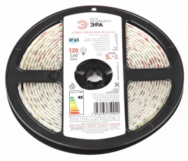 Лента светодиодная 120 диодов IP65 белый цвет LS2835-120LED-IP65-W-eco-5m | Б0035599 | ЭРА
