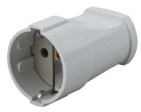 Rx2-W ЭРА Розетка кабельная с/з прямая 16A белая (24/384/4608) | Б0039682 | ЭРА