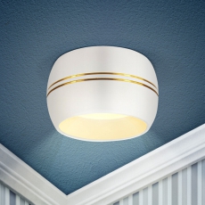 Светильник встраиваемый точечный алюминиевый MR16, KL81 WH/GD белый/хром (40/960) | Б0049010 | ЭРА