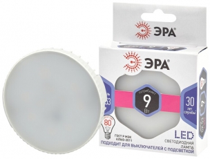 Лампа светодиодная LED GX-9W-860-GX53 (диод, таблетка, 9Вт, хол, GX53) (10/100/4200) | Б0048019 | ЭРА