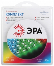 Комплект светодиодной ленты 5050kit-14,4-60-12-IP20-RGB-5m | Б0043067 | ЭРА