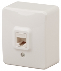 Розетка телефонная 11-3202-02 RJ11, ОУ, Эксперт, сл.кость (16/160/3200) |Б0020728 | ЭРА