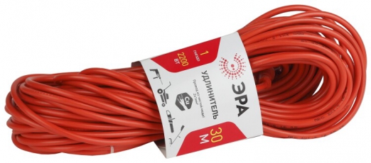 Удлинитель силовой UP-1-2x1.0-30m бухта без заземл. 30м 1гн 2х1мм2 (8/240) | Б0017614 | ЭРА