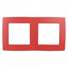 Рамка на 2 поста 12-5002-23 , красный (10/100/2500) |Б0019397 | ЭРА