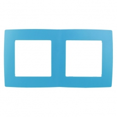 Рамка на 2 поста 12-5002-28 , голубой (10/100/3000) |Б0019402 | ЭРА