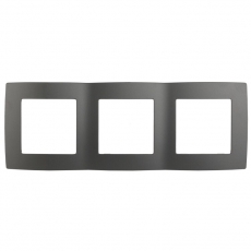 Рамка на 3 поста 12-5003-12 , графит (15/150/2400) |Б0019374 | ЭРА