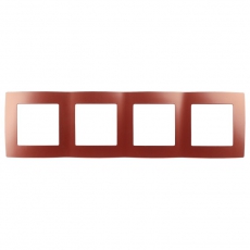 Рамка на 4 поста 12-5004-24 , охра (10/100/2000) |Б0019416 | ЭРА