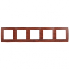 Рамка на 5 постов 12-5005-08 , вишня (10/100/1600) |Б0014788 | ЭРА