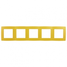 Рамка на 5 постов 12-5005-21 , жёлтый (10/100/1600) |Б0019418 | ЭРА