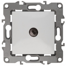 Розетка TV 12-3101-01 одиночная, белый (10/100/2500) |Б0014705 | ЭРА