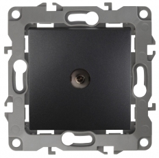 Розетка TV 12-3101-05 одиночная, антрацит (10/100/2500) |Б0014709 | ЭРА