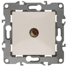 Розетка TV 12-3102-02 проходная, слоновая кость (10/100/2100) |Б0027432 | ЭРА