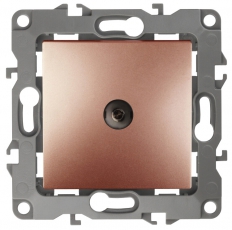 Розетка TV 12-3102-14 проходная, медь (10/100/3200) |Б0027439 | ЭРА