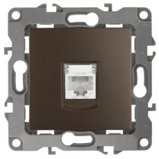 Розетка телефонная 12-3105-13 RJ11, бронза (10/100/2500) |Б0019343 | ЭРА