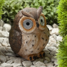 Cветильник садовый декоративный Сова коричневая на солнечной батарее ERAFYS01-12 полистоун, 13 см | Б0044844 | ЭРА