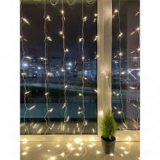 Гирлянда светодиодная Дождь/Занавес 1 м*2 м теплый свет, ENOZ-2B 24V, IP44 (60/720) | Б0041908 | ЭРА