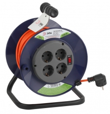 Удлинитель силовой ЭРА RPx-4es-3х1.0-20m на п. катушке c/з 4 гн 20м ПВС 3х1 | Б0043054 | ЭРА