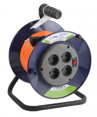 Удлинитель силовой ЭРА RPx-4s-2x1.0-20m на п. катушке б/з 4 гн 20м ПВС 2х1 | Б0043050 | ЭРА