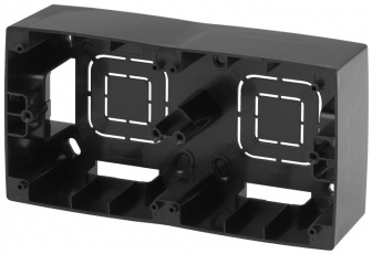 12-6102-06 ЭРА Коробка наклад. монтажа 2 поста, Эра12, чёрный | Б0043175 | ЭРА