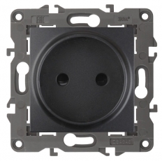 14-2105-05 ЭРА Розетка 2P, 16A-250В, IP20, Эра Elegance, антрацит | Б0034288 | ЭРА