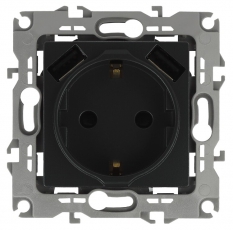 12-4109-05 Розетка 2P+E 16A-250В, штор. с 2xUSB 5В-3А, 12, антрацит (10/100/2000) | Б0047844 | ЭРА