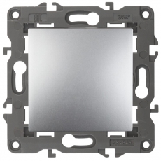 14-1111-03 Кнопка, 10АХ-250В, Elegance, алюминий (10/100/2500) | Б0047864 | ЭРА