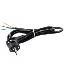 U-3x1-2m-B Шнур питания с вилкой с/з ПВС 3x1 2м черный (50/1500) | Б0048699 | ЭРА