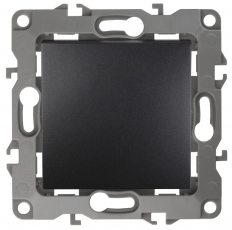 12-1111-05 Кнопка, 10АХ-250В, 12, антрацит (10/100/2500) | Б0047834 | ЭРА