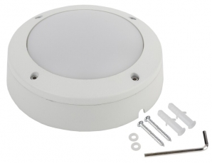 Светильник светодиодный пылевлагозащищенный для ЖКХ ДПО SPB-7-12-R 12Вт 5000К IP65 1140лм 145x65 Круг антивандальный | Б0030243 | ЭРА