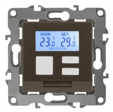 12-4111-13 Электроустановка ЭРА Терморегулятор универс. 230В-Imax16А, IP20, Эра12, бронза | Б0031278 | ЭРА