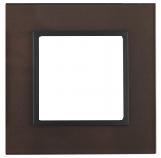 14-5101-13 Электроустановка ЭРА Рамка на 1 пост, стекло, Эра Elegance, бронза+антр | Б0034475 | ЭРА