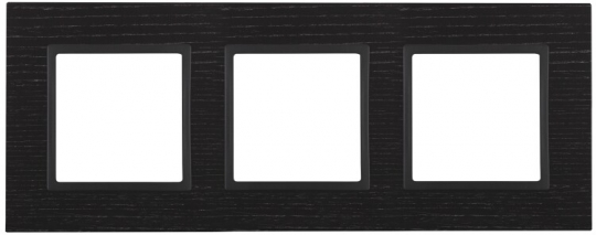 14-5303-05 Электроустановка ЭРА Рамка на 3 поста, дерево, Эра Elegance, чёрн.дерево+антр | Б0034577 | ЭРА