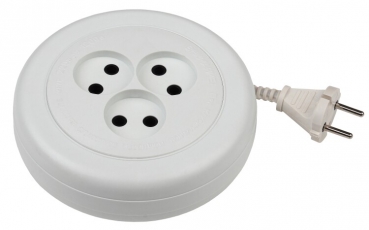 Удлинитель Россия UR(6)-3-3m рулетка без заземл., 3гн, 3м, ШВВП, 2x0.75мм2, 6А (УХ6-103) | Б0035760 | ЭРА