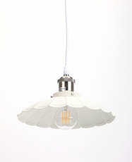 Светильник подвесной PL3 WH/SN металл, E27, max 60W, d245 мм, шагрень белый/сатин никель | Б0037437 | ЭРА