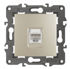 14-3107-04 Электроустановка ЭРА Розетка RJ45, IP20, шампань | Б0034305 | ЭРА