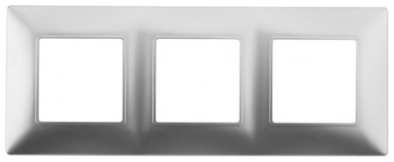 14-5003-03 Электроустановка ЭРА Рамка на 3 поста, Эра Elegance, алюминий | Б0034395 | ЭРА