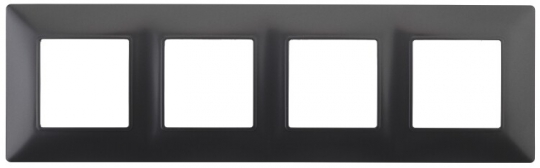 14-5004-05 Электроустановка ЭРА Рамка на 4 поста, Эра Elegance, антрацит | Б0034403 | ЭРА