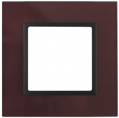 14-5101-25 Электроустановка ЭРА Рамка на 1 пост, стекло, Эра Elegance, бордо+антр | Б0034479 | ЭРА
