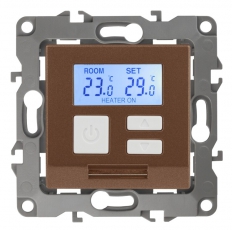 12-4111-14 Электроустановка ЭРА Терморегулятор универс. 230В-Imax16А, IP20, Эра12, медь | Б0031279 | ЭРА