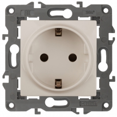 14-2101-02 Электроустановка ЭРА Розетка 2P+E Schuko, 16A-250В, IP20, Эра Elegance, сл.кость | Б0034265 | ЭРА